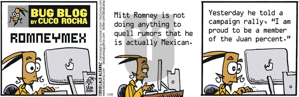 La Cucaracha on Saturday January 28, 2012 Comic Strip