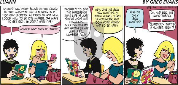 Luann on Sunday January 24, 2010 Comic Strip