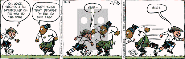 Cleats on Thursday March 16, 2006 Comic Strip