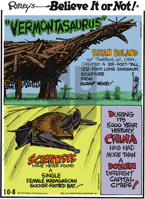 Ripley's Believe It or Not on Friday October 8, 2010 Comic Strip
