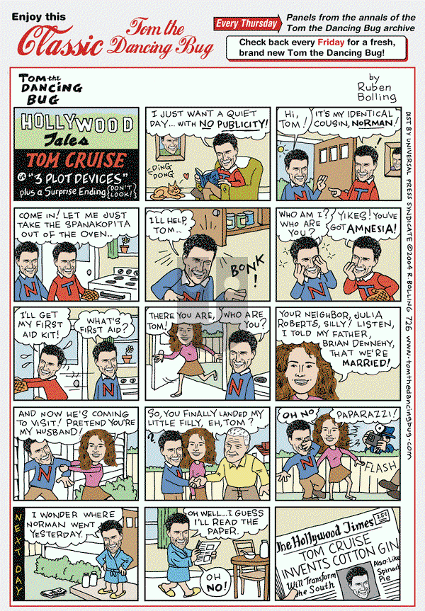 Tom the Dancing Bug on Thursday April 18, 2013 Comic Strip