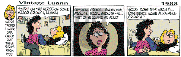 Luann on Saturday September 6, 2003 Comic Strip