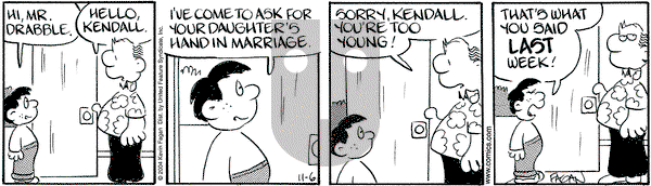 Drabble on Saturday November 6, 2004 Comic Strip