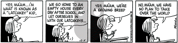 Peanuts on Wednesday December 5, 1984 Comic Strip