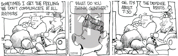 The Grizzwells on Friday August 2, 2002 Comic Strip