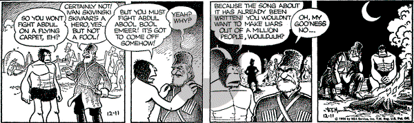 Alley Oop on Tuesday December 11, 1956 Comic Strip