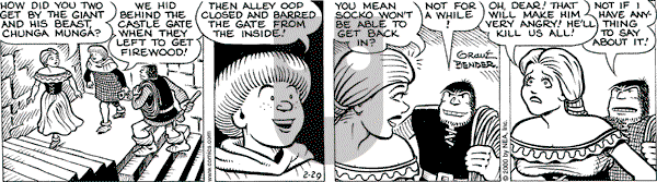 Alley Oop on Tuesday February 29, 2000 Comic Strip