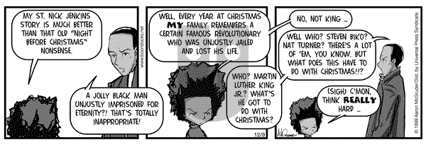 The Boondocks on Thursday December 9, 1999 Comic Strip