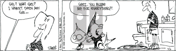 The Buckets on Saturday April 6, 1996 Comic Strip
