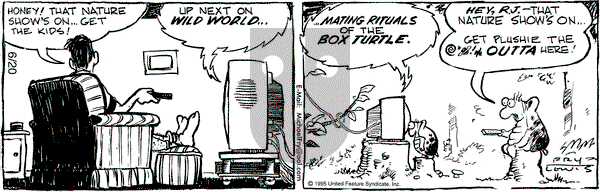 Over the Hedge on Tuesday June 20, 1995 Comic Strip