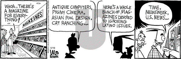 La Cucaracha on Monday May 19, 2003 Comic Strip