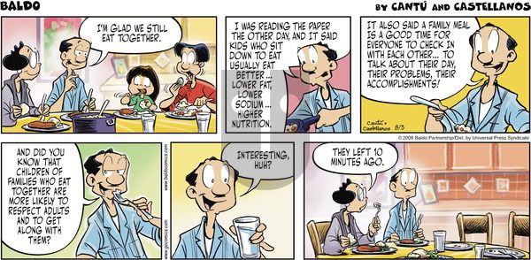 Baldo on Sunday August 3, 2008 Comic Strip