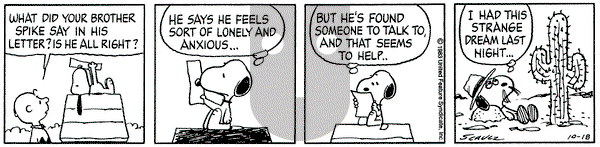 Peanuts on Tuesday October 18, 1983 Comic Strip