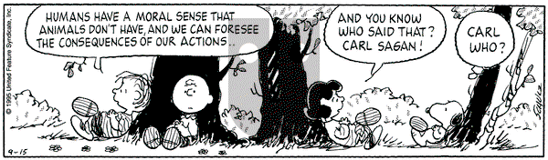 Peanuts on Friday September 15, 1995 Comic Strip