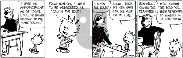 Calvin and Hobbes on Monday April 8, 1991 Comic Strip