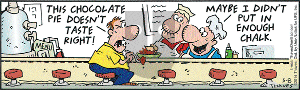 Frank and Ernest on Thursday May 8, 2014 Comic Strip