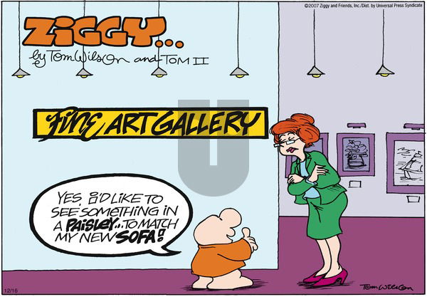 Ziggy on Sunday December 16, 2007 Comic Strip