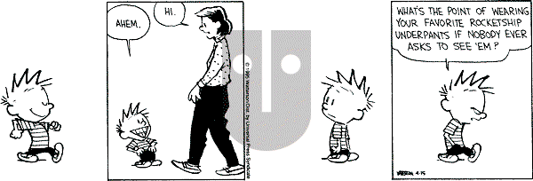 Calvin and Hobbes - Saturday April 15, 1995 Comic Strip