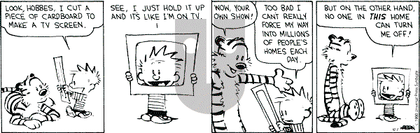 Calvin and Hobbes - Monday October 1, 1990 Comic Strip