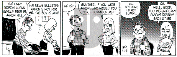 Luann on Wednesday March 20, 2002 Comic Strip