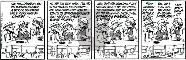 Doonesbury on Thursday May 5, 1977 Comic Strip