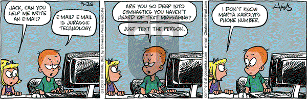 Cleats on Friday September 26, 2008 Comic Strip