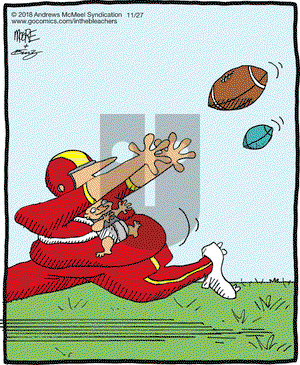 In the Bleachers on Tuesday November 27, 2018 Comic Strip
