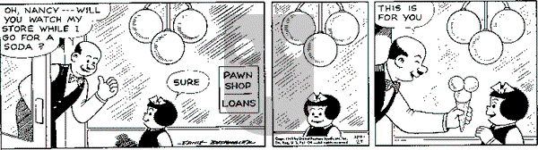 Nancy on Friday April 29, 1949 Comic Strip