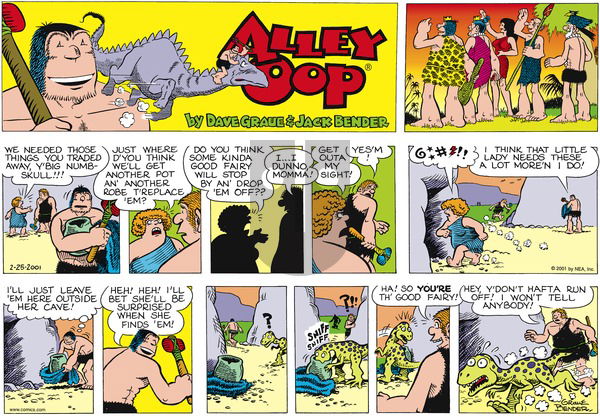 Alley Oop on Sunday February 25, 2001 Comic Strip