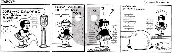 Nancy on Saturday June 18, 1955 Comic Strip