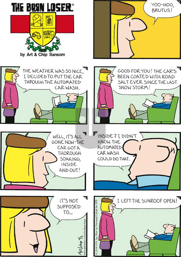 The Born Loser on Sunday April 3, 2016 Comic Strip