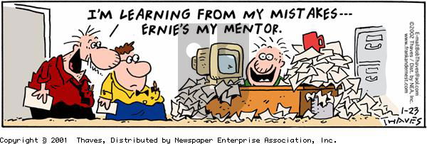 Frank and Ernest on Wednesday January 23, 2002 Comic Strip