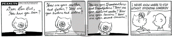 Peanuts on Tuesday February 1, 1972 Comic Strip