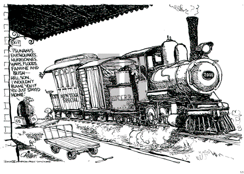 Pat Oliphant on Sunday January 1, 2006 Comic Strip