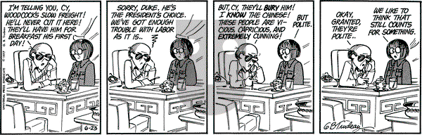 Doonesbury on Thursday June 23, 1977 Comic Strip