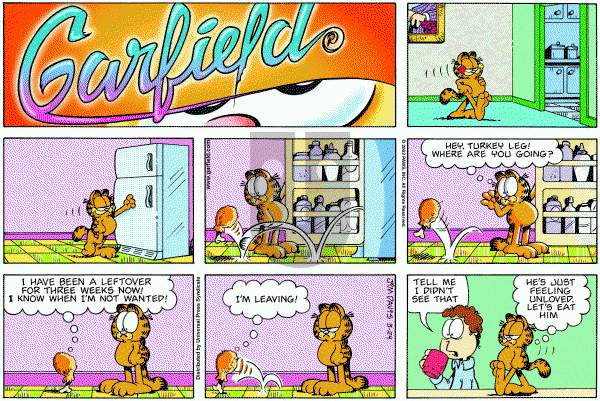 Garfield - Sunday March 24, 2002 Comic Strip