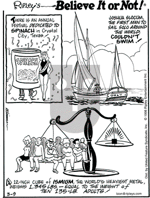 Ripley's Believe It or Not on Friday June 26, 1998 Comic Strip