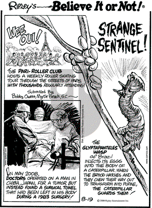 Ripley's Believe It or Not on Tuesday August 19, 2008 Comic Strip