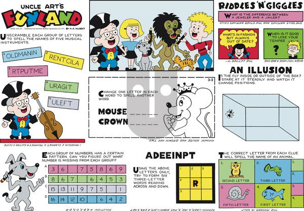 Uncle Art's Funland on Sunday March 3, 2024 Comic Strip