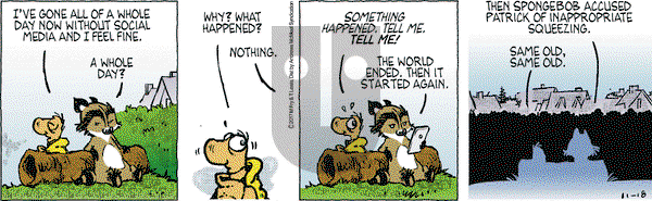 Over the Hedge on Saturday November 18, 2017 Comic Strip