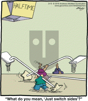 In the Bleachers on Friday March 15, 2019 Comic Strip