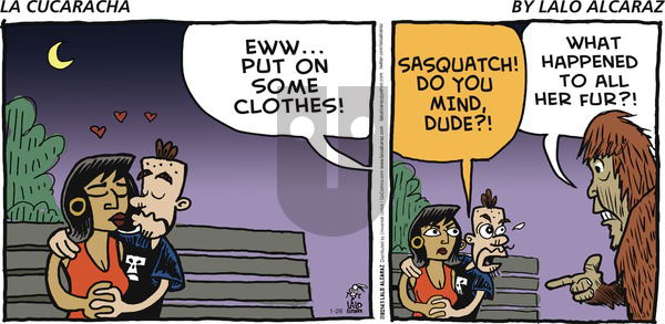 La Cucaracha - Sunday January 26, 2014 Comic Strip