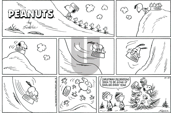 Peanuts - Sunday November 15, 1987 Comic Strip