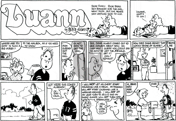 Luann on Sunday October 4, 1992 Comic Strip