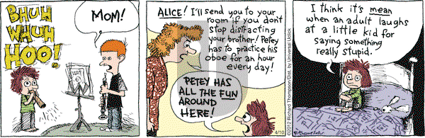 Cul de Sac - Tuesday April 10, 2012 Comic Strip