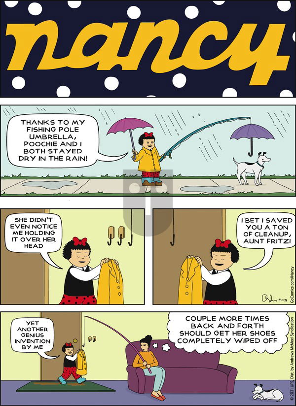 Nancy on Sunday April 11, 2021 Comic Strip