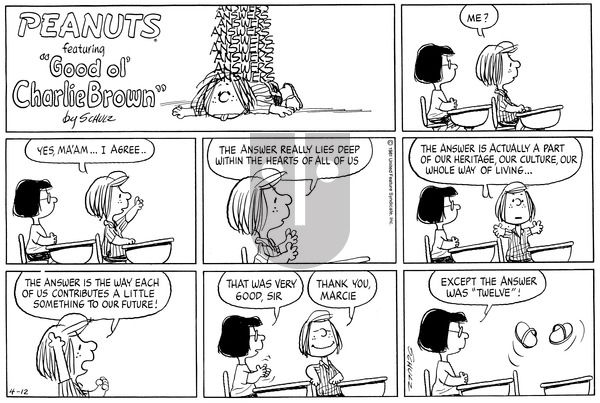 Peanuts on Sunday April 12, 1981 Comic Strip