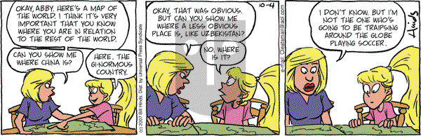 Cleats on Thursday October 4, 2007 Comic Strip