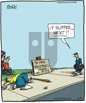 In the Bleachers on Monday June 9, 2008 Comic Strip