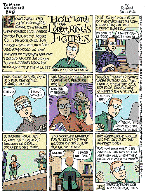 Tom the Dancing Bug on Saturday February 2, 2002 Comic Strip